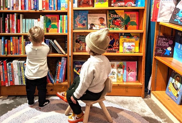 Browse the board books at Little City Books in Hoboken.