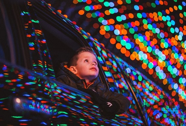 Drive through a transfixing wonderland of lights at the Magic fo Lights Drive-thru at the PNC Bank Arts Center.