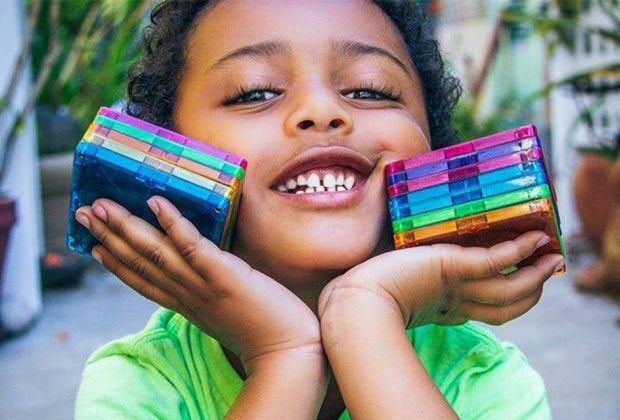 Geometric Magna-Tiles offer hours of building fun. Photo courtesy of the company