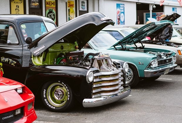 Car-loving dads will love a classic car show and cruise every Saturday in Kissimmee's Old Town. Photo courtesy Old Town Entertainment District
