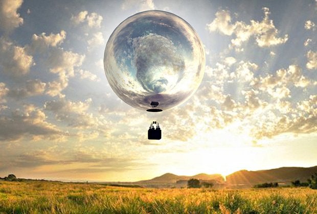 A giant mirrored balloon will travel from Martha's Vineyard to the Berkshires. Commissioned by the Trustees. Photo by Doug Aitken