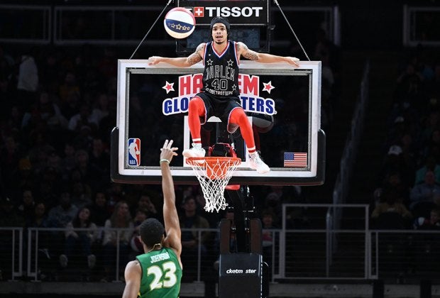 The world-famous Globetrotters are back in action at the American Airlines Center. Photo courtesy of the Globetrotters