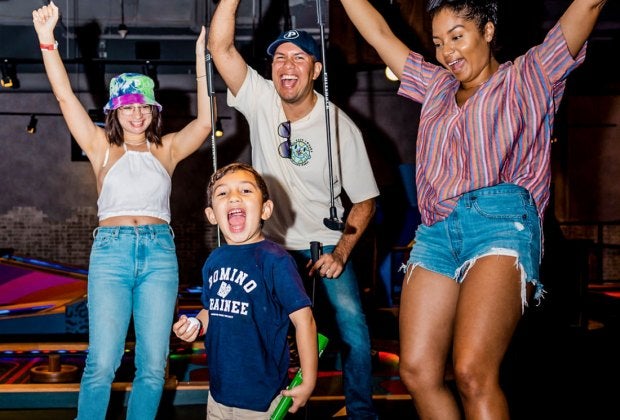 Heat waves, flurries, or rainy days aren't a problem with the top spots for indoor mini golf in Boston! Photo courtesy of Puttshack