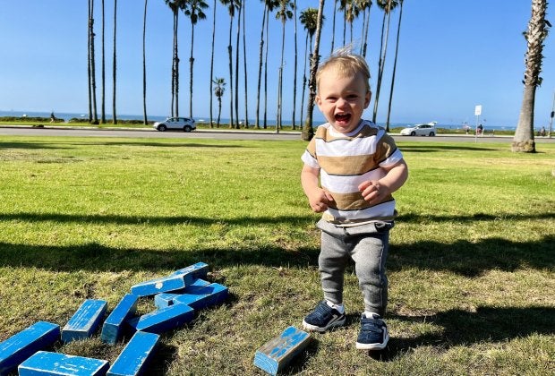 Play lawn games at the Hilton Santa Barbara while looking at the ocean and palm trees. Photo Courtesy of Gina Ragland