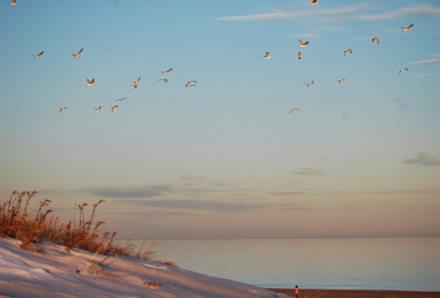 Salisbury Beach in winter is quieter, but no less beautiful. 