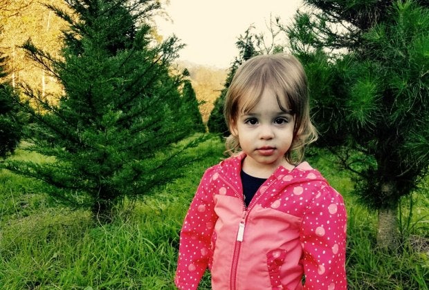 Selecting a real Christmas tree is the perfect yearly family tradition! Photo by Sandra Lee for Mommy Poppins