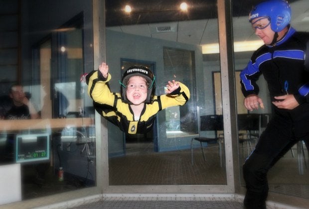 Kids as young as  can "fly!" Photo courtesy of SkyVenture