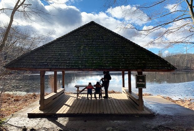 Delight in the scenery and artwork at Teatown Lake Reservation. Photo by Marisa Iallonardo