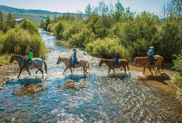 Take a family horseback ride through the beauty of C Lazy U Ranch.