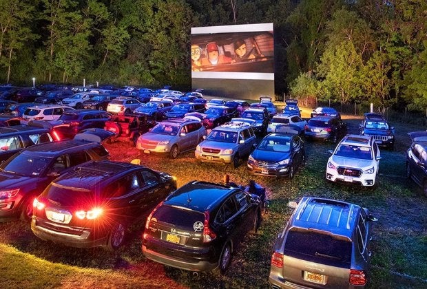 Movies, campouts, and plenty of amenities await at Four Brothers Drive-In in Amenia. Photo courtesy of the theater