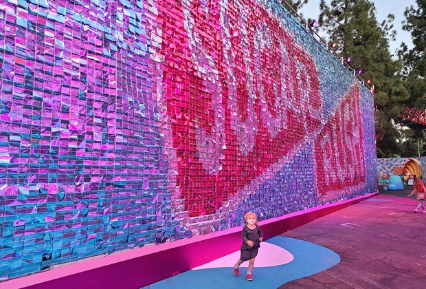 A Real Life Candy Land at Sugar Rush: A wall of sparkles