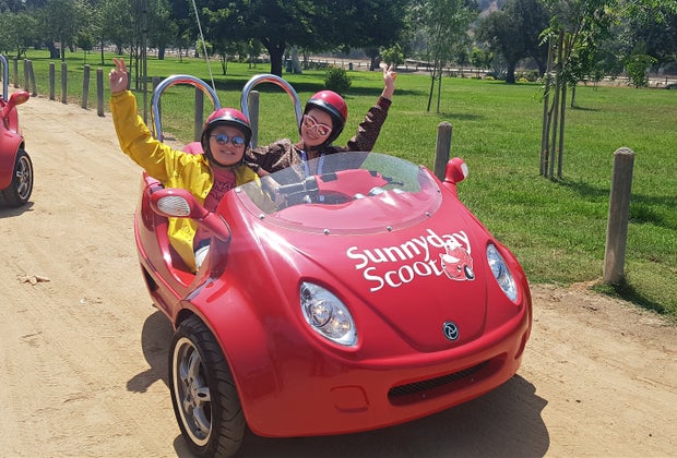 Horses and mini cars are two unique ways to tour Griffith Park.