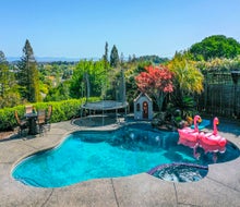 Rent a gorgeous backyard pool like this for your family for an hour or a day. Photo courtesy of Swimply