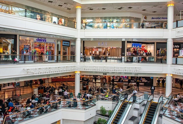 Interior view of The Galleria in White Plains