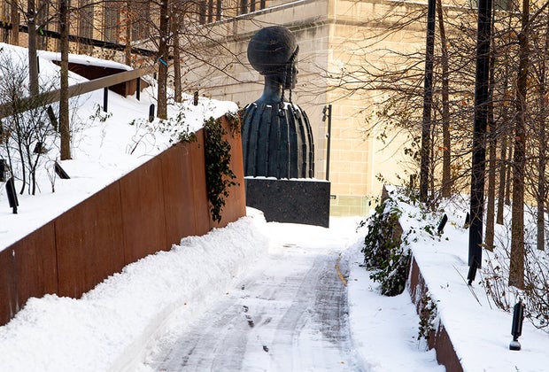 Simone Leigh's Brick House can be seen on a winter hike along The High Line