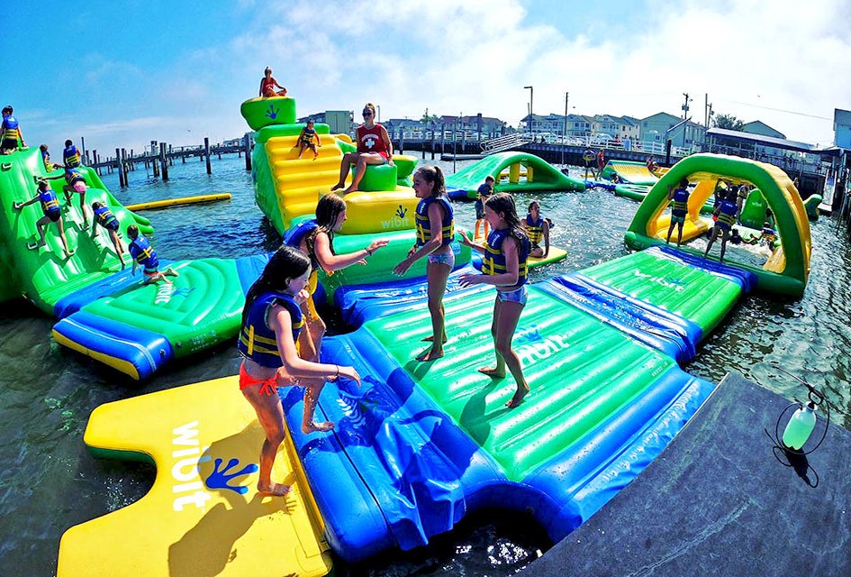 The Totally Tubular Aqua Park offers 8,500 square feet of fun in Ocean City. Photo courtesy of Totally Tubular