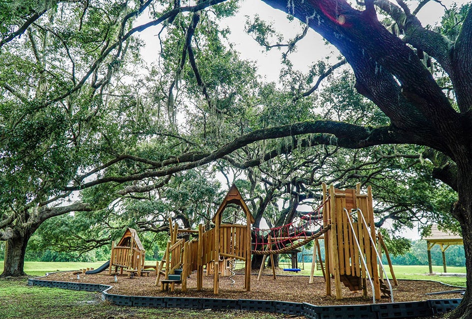 The playground at Tucker Ranch Preserve sports a treehouse-feel, surrounded by nature.