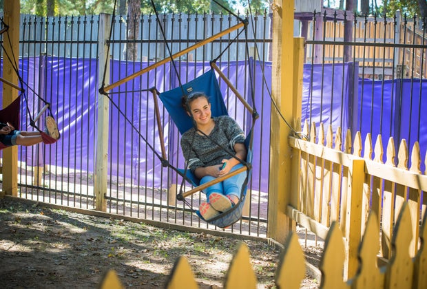 Carnival rides at the Texas Renaissance Festival