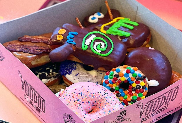 You have to try a crazy Voodoo donuts!