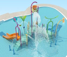 An artist rendering of the new Stingray Bay water playground at Splish Splash Water Park.