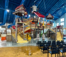 The indoor water park at Great Wolf Lodge Maryland is the largest of all Great Wolf Lodge locations.  Photo by Jennifer Marino Walters