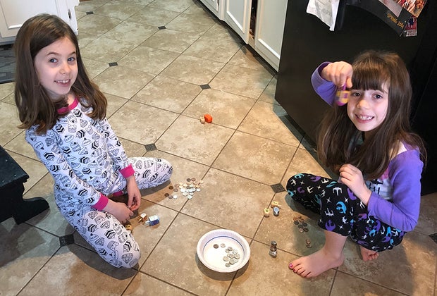 I have a little dreidel... Spinning the dreidel is educational and fun.