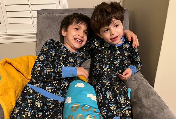 The whole family can get cozy in matching Hanukkah PJs.