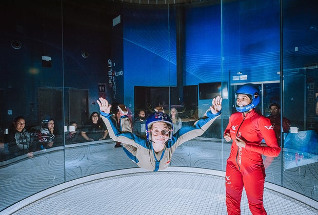 teen birthday Westchester IFly girl indoor skydiving