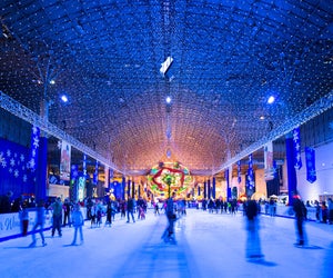 Take a spin on the gorgeous ice rink at Winder Wonderfest at Navy Pier. Photo courtesy of Navy Pier 